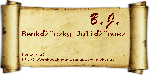 Benkóczky Juliánusz névjegykártya